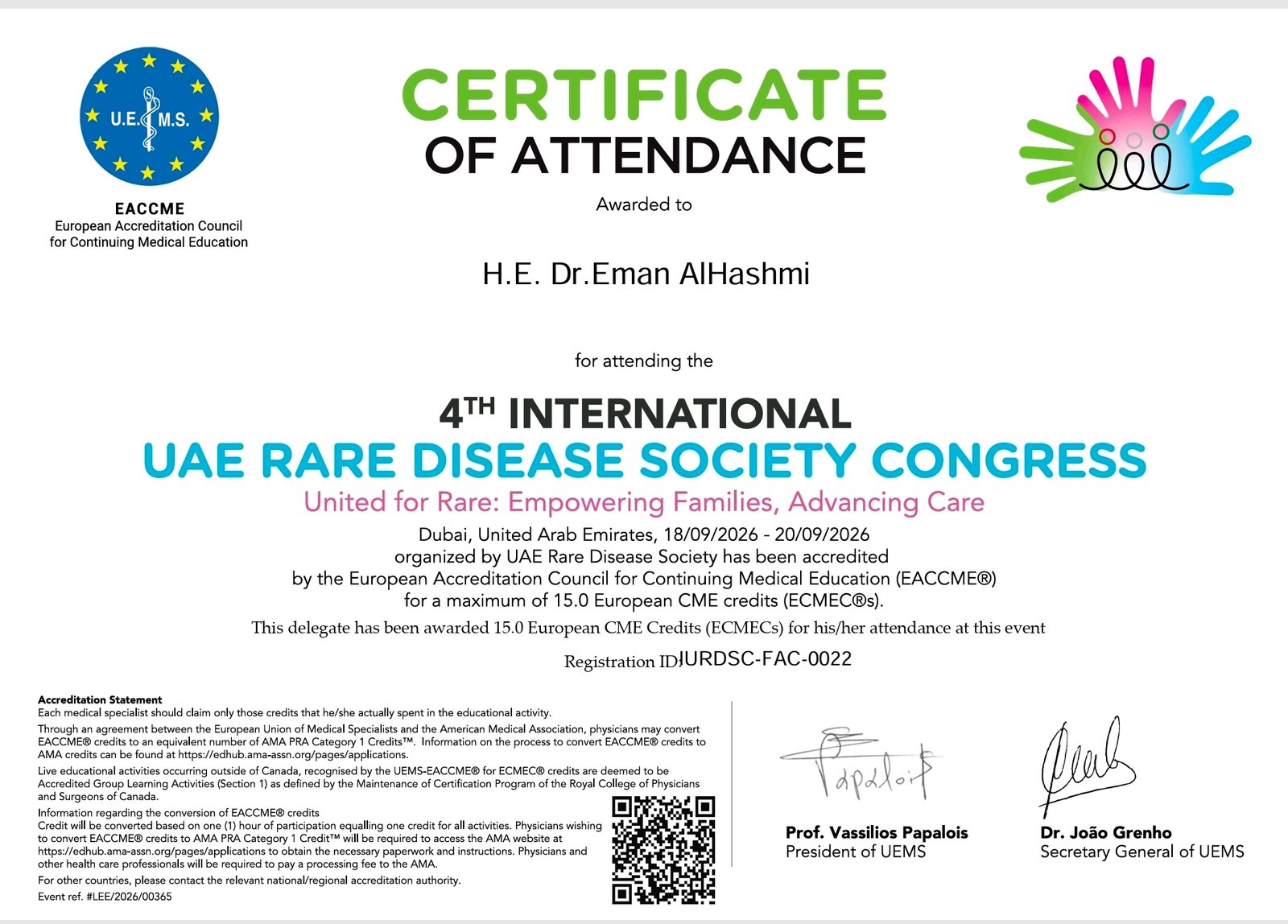 12.. European Accreditation Council  for Continuing Medical Education